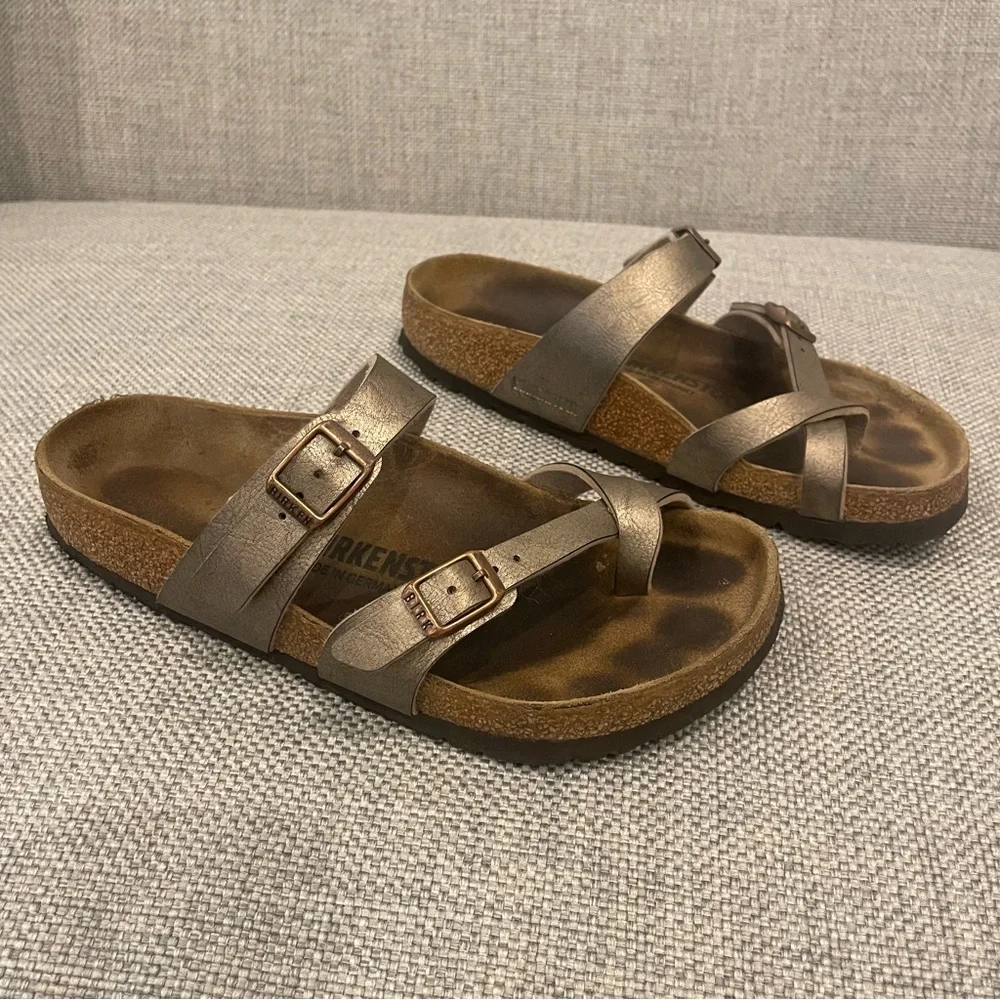 Birkenstock Mayari Birko-Flor sandals, Graceful Taupe, size 36 - Picture 3 of 8